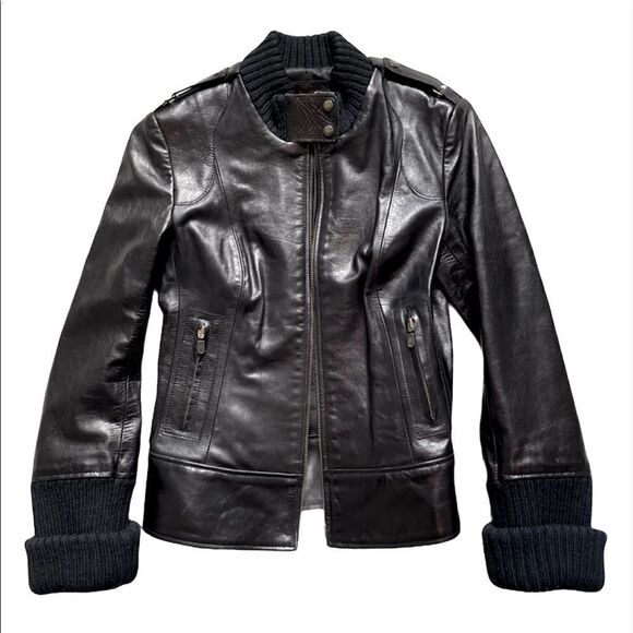 Mackage Jenny leather bomber  jacket - Picture 4 of 16